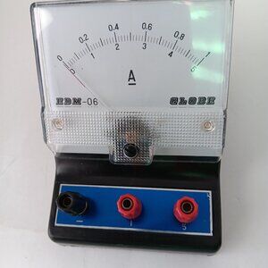 Globe EDM-06 Analog DC Ammeter --0 to 5 Ampere (0-5 A) gauge.